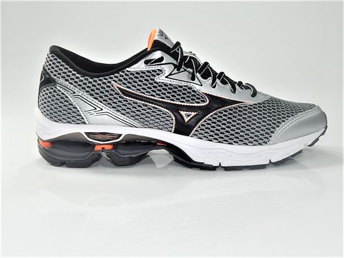 Tênis Mizuno Wave Frontier 12 228-Cinza/Laranja