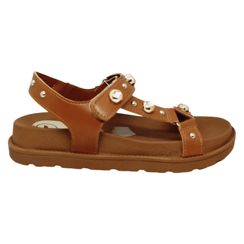 Sandália Rasteira Tanara Caramelo