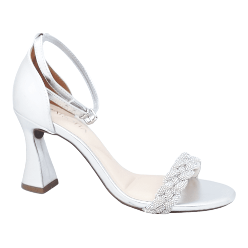 Sandália Salto Mariotta Prata