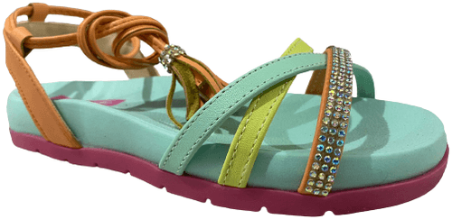 Sandália Menina Pé Com Pé  Laranja