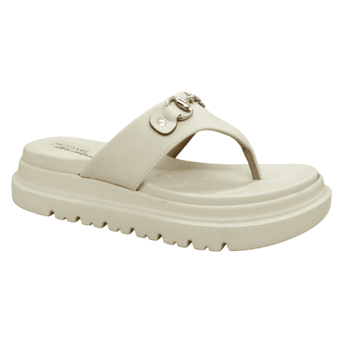 Tamanco Rasteira Modare Creme