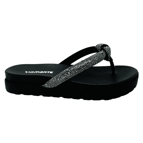 Tamanco Rasteira Via Marte Preto